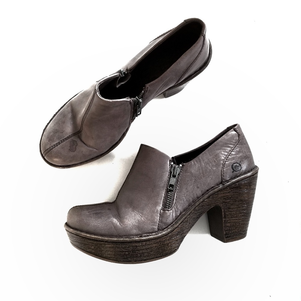 Born Famke Platform Clogs Unique Distressed Boho